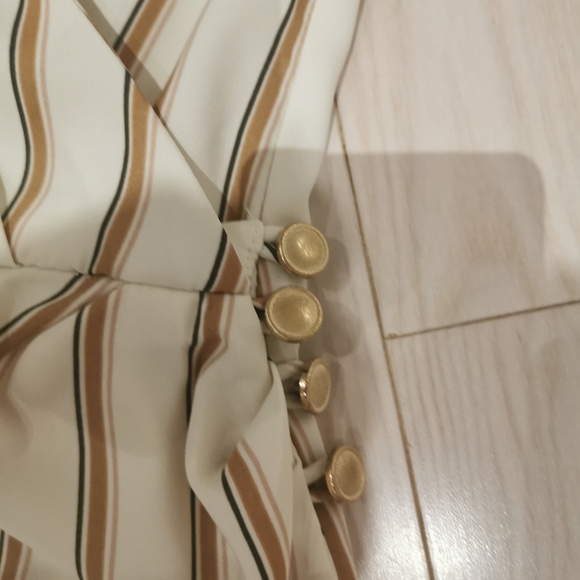 Zara striped draped midi dress - Picture 6 of 9